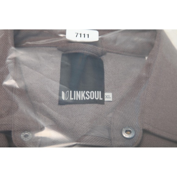 Linksoul Wyeth Shirt Jacket Mens XL Gray Snap Front Long Sleeve Pockets Shacket - Picture 12 of 12